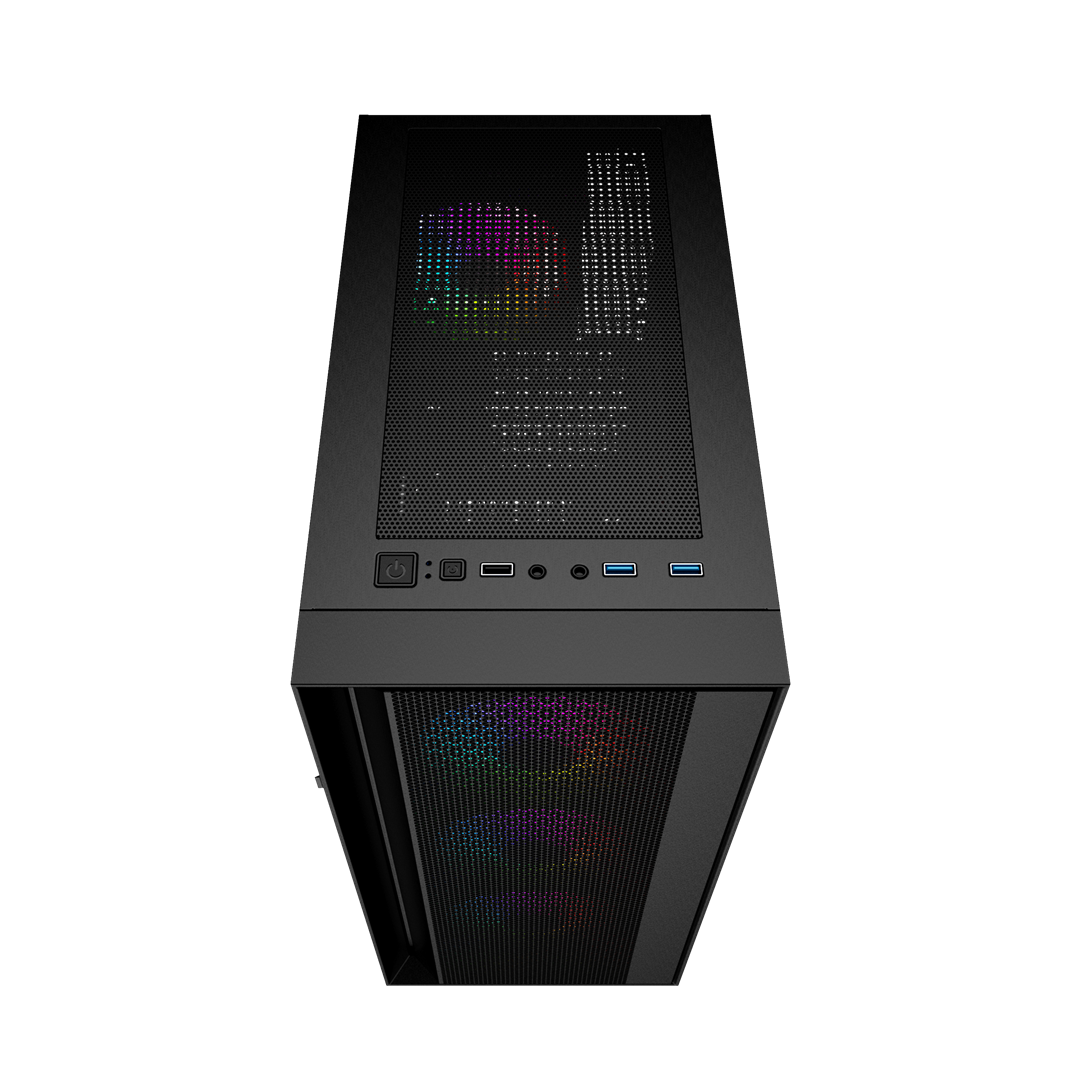 GEMBIRD kompiuterio korpusas Fornax 4000 ATX - ARGB apšvietimas juodas