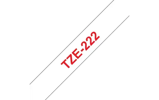 Brother laminuota juosta 9 mm, raudona ant baltos spalvos, TZe, terminis perkėlimas, Brother, PT-1280HK, PT-1280SN, PT-1280KT, PT-D200HK, PT-1100SN, PT-1100KT, PT-2100VP, PT-2730, PT-7600,..., 9 mm