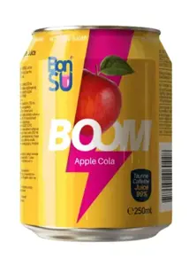 Gazuotas obuolių sulčių gėrimas BONSU Apple Cola, (99%), 0.25 l D