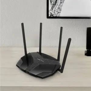 TP-Link MR70X, "Wi-Fi 6" (802.11ax), dviejų dažnių (2,4 GHz / 5 GHz), Ethernet LAN, juodas, stalinis maršrutizatorius