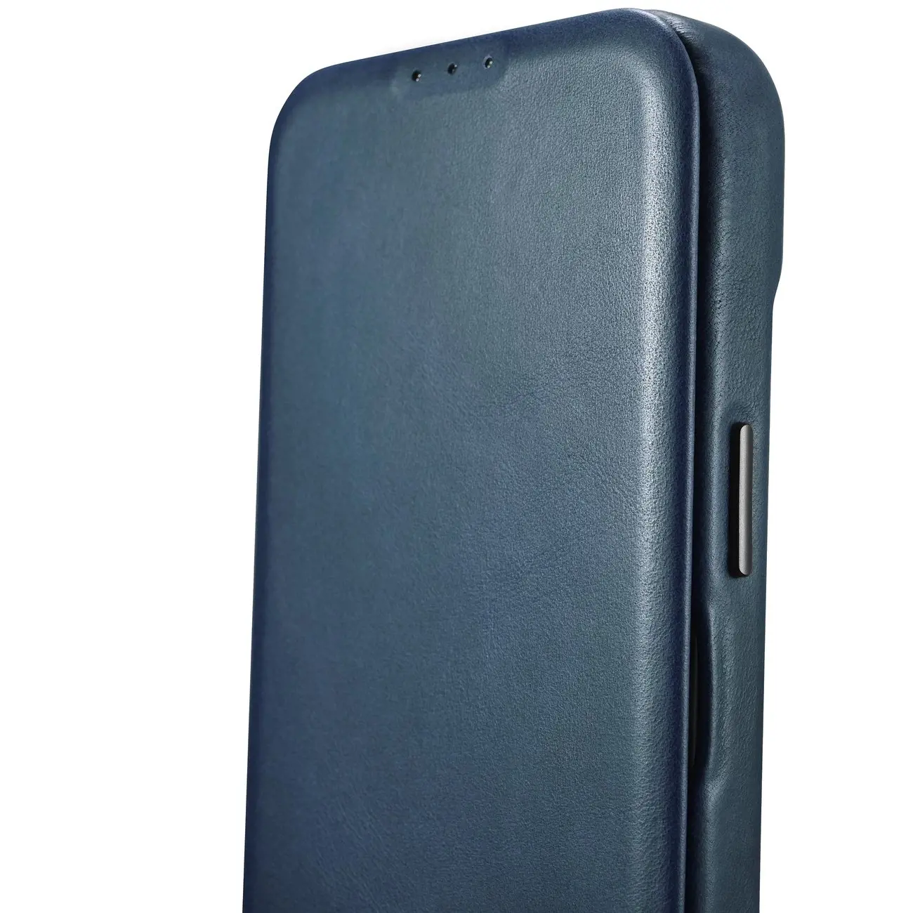 "iCarer CE Oil Wax Premium Leather Folio Case" odinis dėklas "iPhone 14 Pro", magnetinis "MagSafe", mėlynas (AKI14220706-BU)