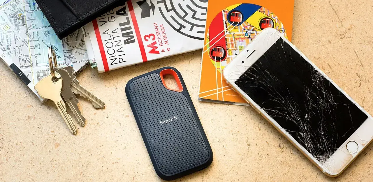 "SanDisk Extreme Portable SSD V2" 1,0 TB USB 3.2 1050MB/s skaitymui, 1000MB/s rašymui