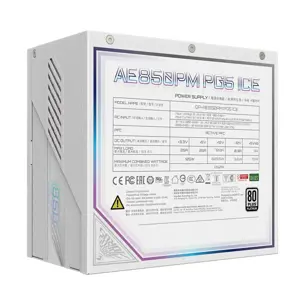 Maitinimo blokas GIGABYTE GP-AE850PM PG5 ICE, 850 W, 80 PLUS Platinum