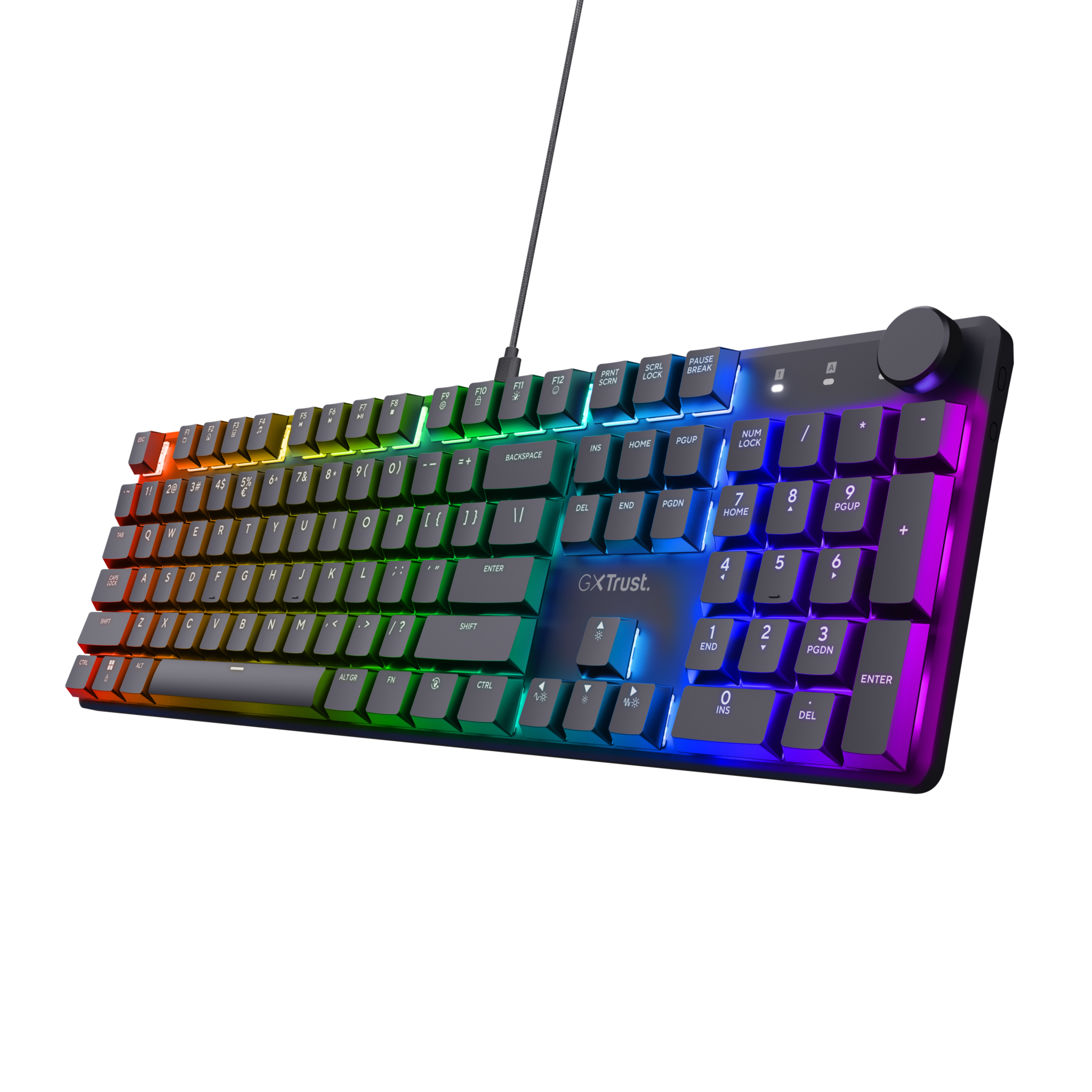 Trust GXT 866 TORIX, Wired, USB, Mechanical, QWERTY, RGB LED, Black
