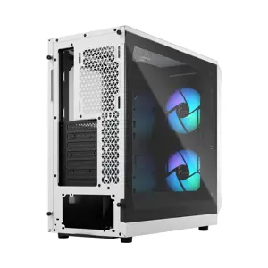 Fractal Design Focus 2 RGB White TG Clear Tint, Midi Tower, maitinimo šaltinis pridedamas Ne