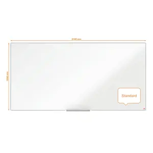 Plieninė baltoji magnetinė lenta NOBO Impression Pro, 200x100cm, aliuminio rėmas