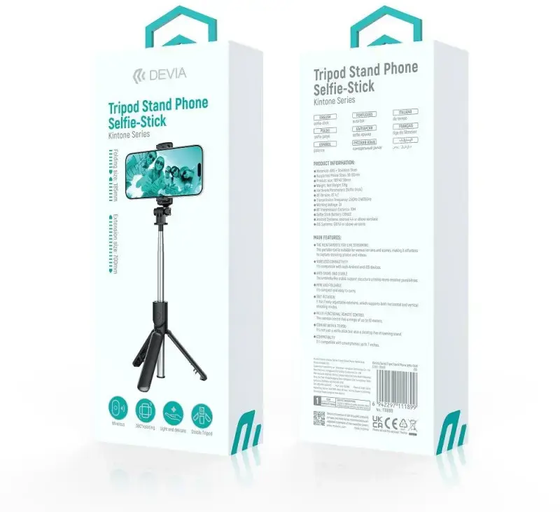 Devia selfie stick tripod ES083, black
