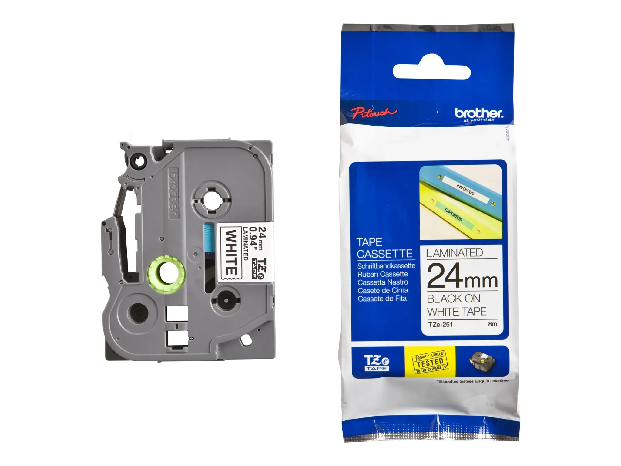 Brother TZE-251, Black on white, TZe, White, Philippines, 5 year(s), 2.4 cm