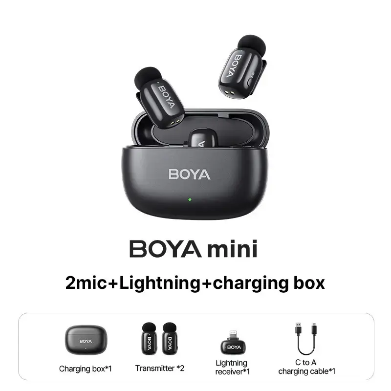 Boya wireless microphone mini-15 Lightning, black