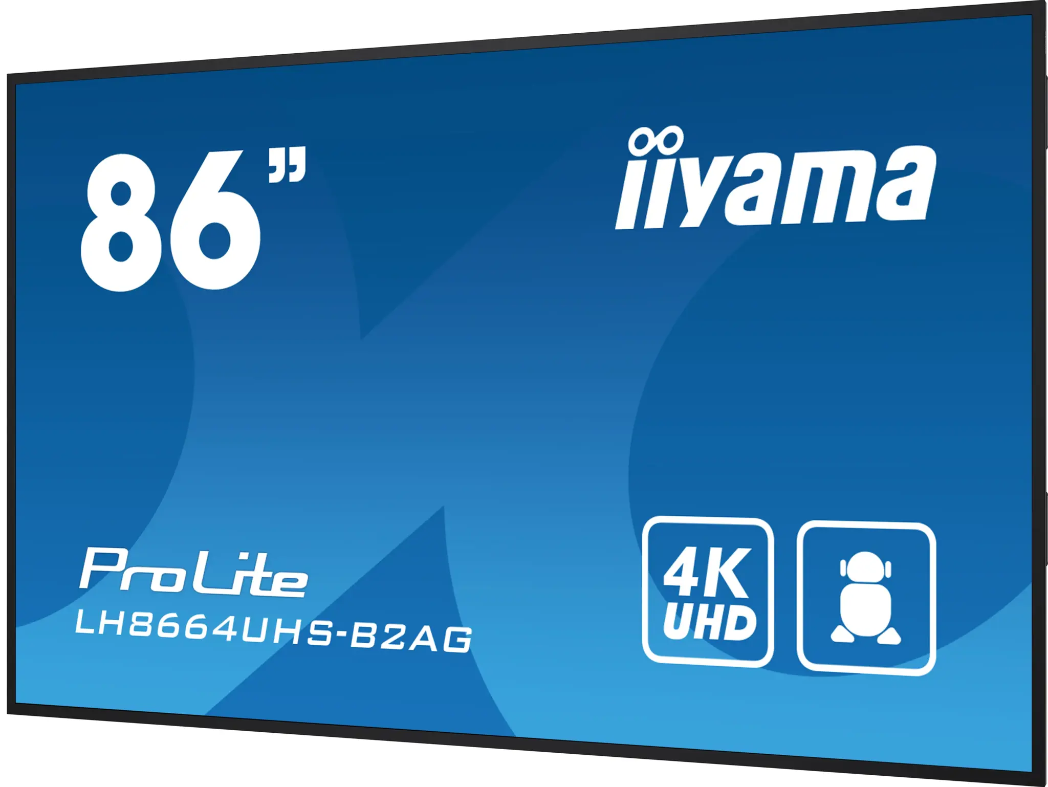 iiyama LH8664UHS-B2AG, Digital signage flat panel, 2.18 m (86"), 3840 x 2160 pixels, Wi-Fi, 24/7