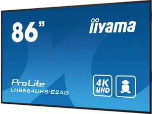 iiyama LH8664UHS-B2AG, Digital signage flat panel, 2.18 m (86"), 3840 x 2160 pixels, Wi-Fi, 24/7