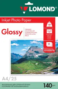 Blizgus Fotopopierius Lomond, A4, 140 g/m², 25 psl.