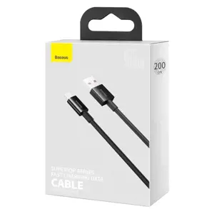 Baseus Superior USB - USB Typ C fast charging data cable 66 W (11 V | 6 A) Huawei SuperCharge SCP 2 m black (CATYS-A01)