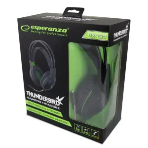 "ESPERANZA" STEREO ŽAIDIMŲ AUSINĖS SU MIKROFONU "THUNDERBIRD