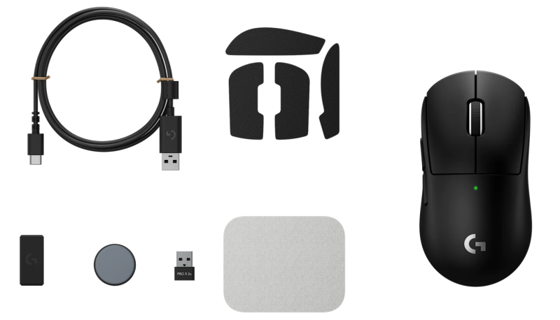 Logitech G PRO X SUPERLIGHT 2c Belaidė žaidimų pelė, RF Wireless, 44000 DPI, Juoda