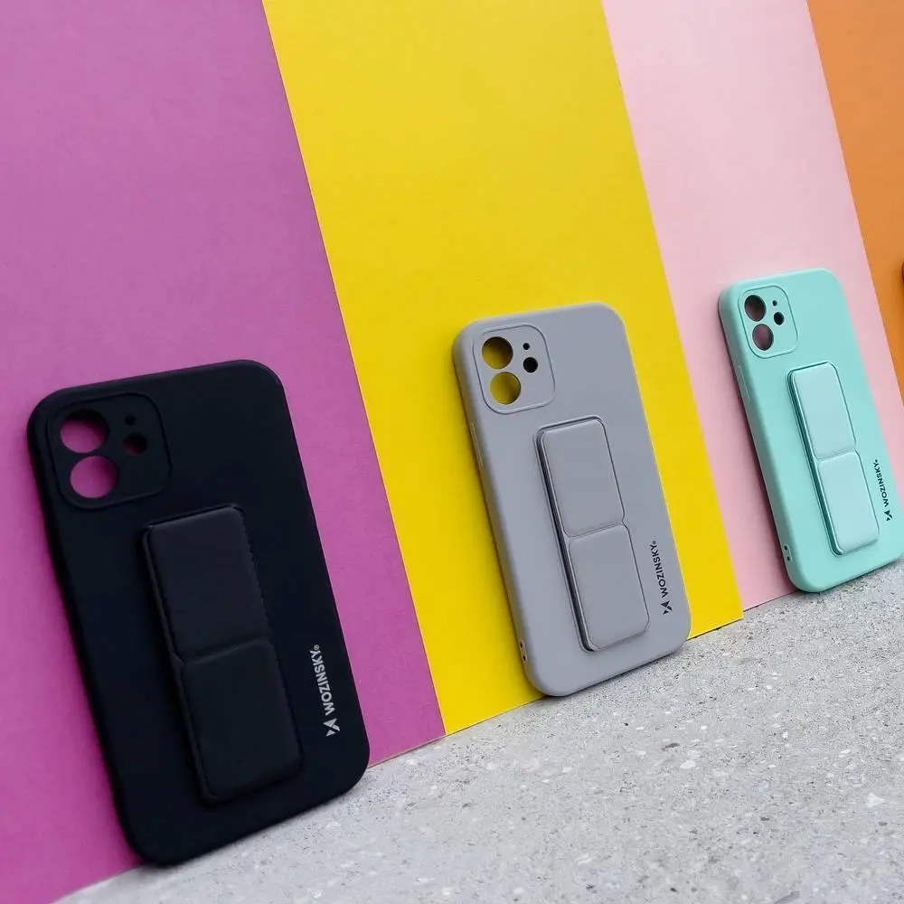 "Wozinsky Kickstand Case" silikoninis stovo dangtelis, skirtas "Samsung Galaxy S22", raudonas