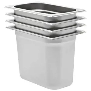 Gastronorm indai, 4 vnt., nerūdijantis plienas