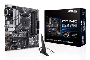 ASUS PRIME B550M-A WIFI II, AMD, Socket AM4, AMD Ryzen™ 3, AMD Ryzen™ 5, AMD Ryzen™ 7, 3 kartos AMD…