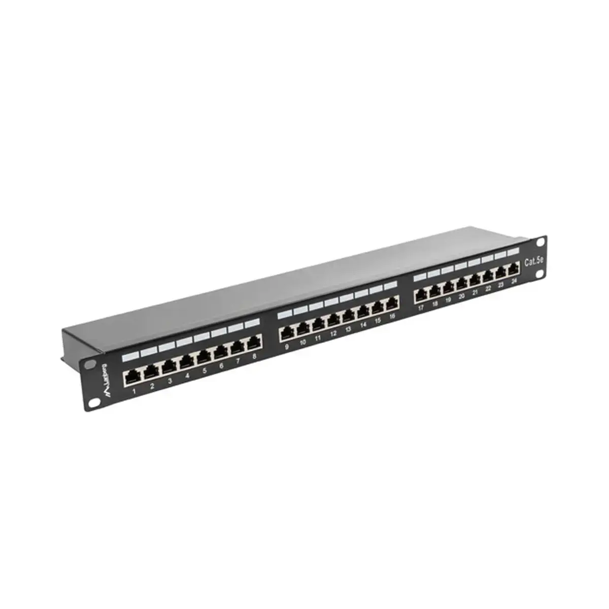 LANBERG PPS5-1024-B Lanberg Patch Panel 24 prievadų 1U, kat. 5e, ekranuota, juoda