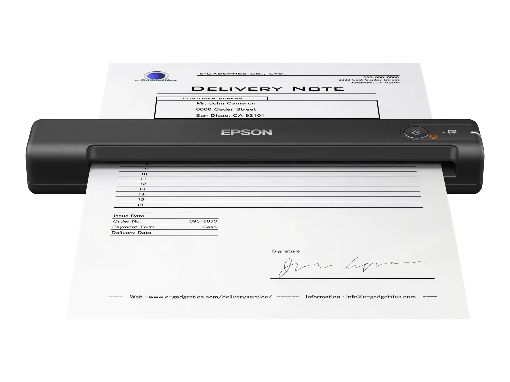 "Epson WorkForce ES-50", 600 x 600 DPI, 48 bitų, 24 bitų, 16 bitų, 8 bitų, 5,5 sek.