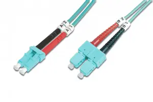 DIGITUS LWL patchcable LC/SC 50/125 3m multimode duplex halogenfree with protocoll OM3