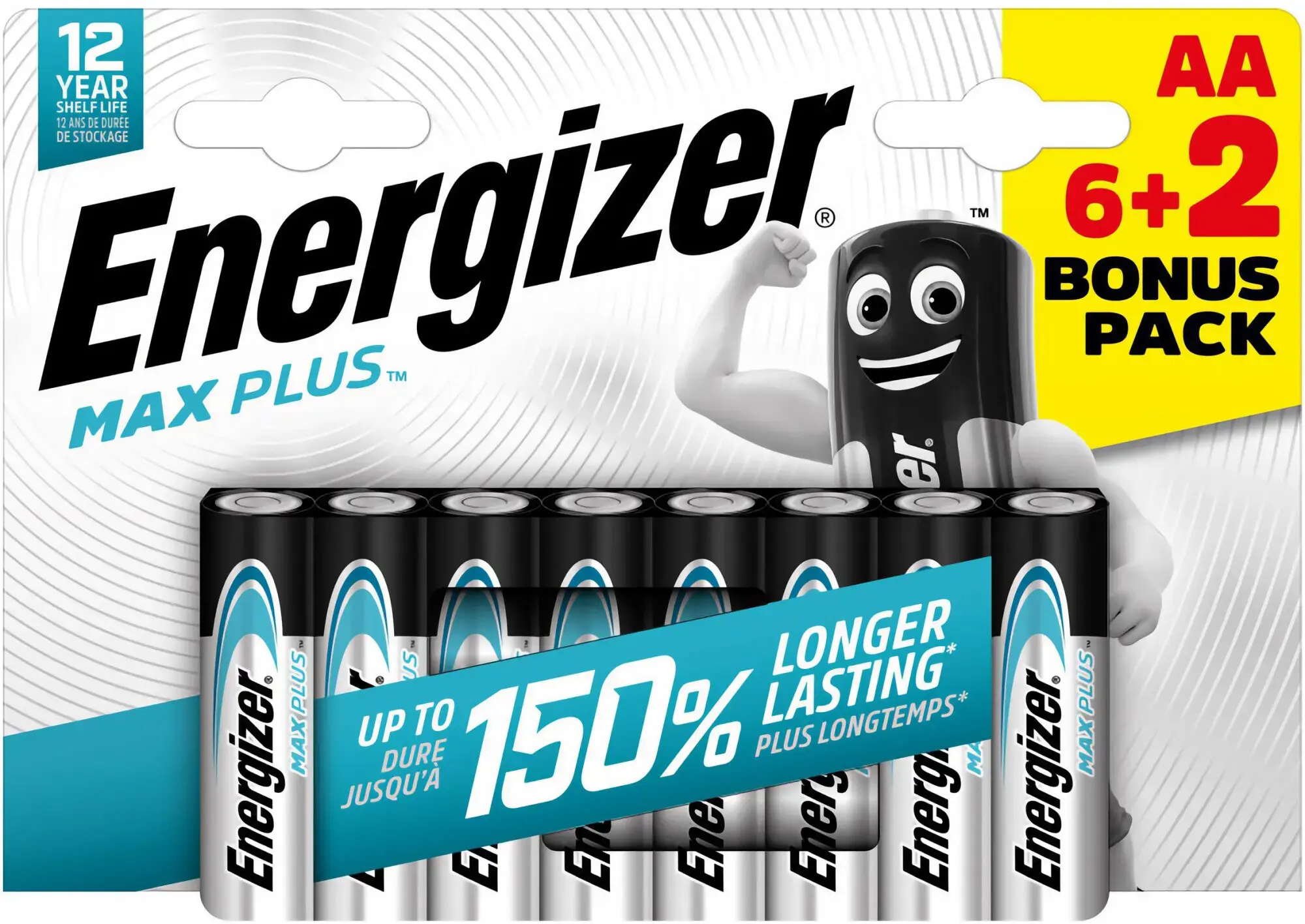 Energizer battery Max Plus Alkaline AA CHP8 6+2