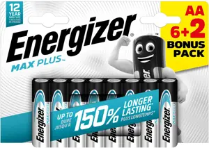 Energizer battery Max Plus Alkaline AA CHP8 6+2