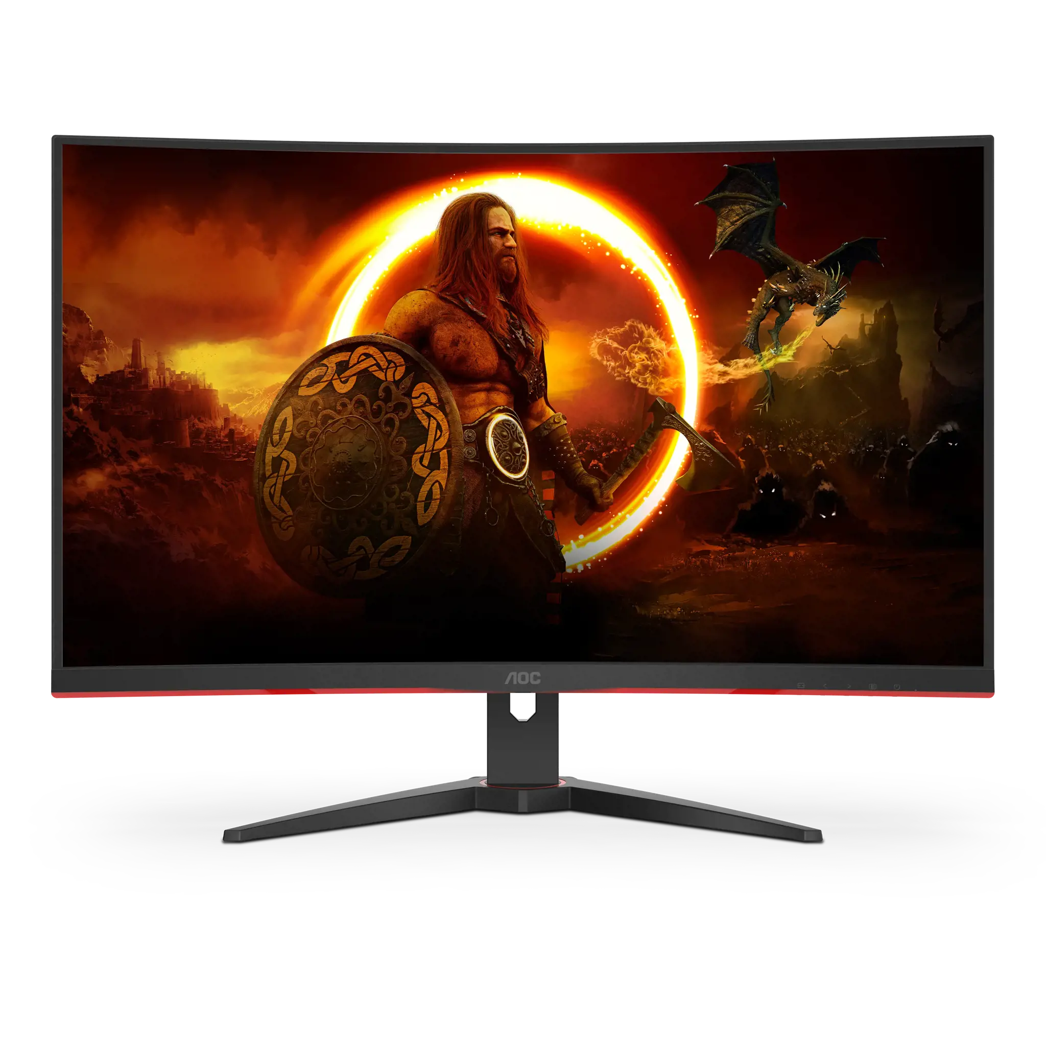 Monitorius AOC G2 C32G2ZE/BK, 80 cm (31.5"), 1920 x 1080 pixels, Full HD, LED, 1 ms, Black, Red