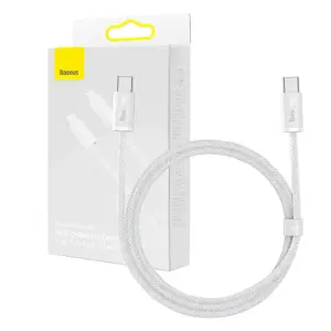 Cable USB-C to USB-C Baseus, 100W, 1m (white)