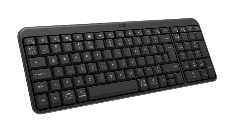 Logitech K250 Compact Belaidė klaviatūra, Bluetooth, US Int, Graphite