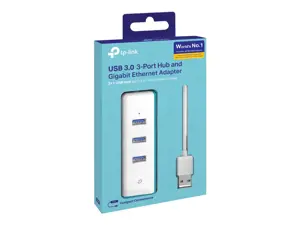 TP-Link UE330, USB 3.2 Gen 1 (3.1 Gen 1) Type-A, RJ-45, USB 3.2 Gen 1 (3.1 Gen 1) Type-A, 1000 Mbps, Balta, USB, Windows 10 Education, Windows 10 Education x64, Windows 10 Enterprise, Windows 10 Enterprise x64,...