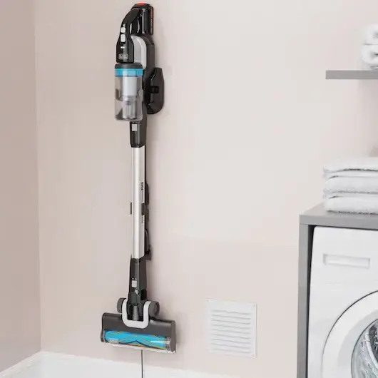 Black & Decker BHFEB520D1-QW stick vacuum/electric broom Battery Dry Cyclonic Bagless Black, Silver, Transparent 2 Ah