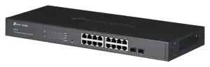 "TP-Link JetStream" 16 prievadų "Gigabit Smart" komutatorius su 2 SFP lizdais, valdomas, L2/L2+, Gigabit Ethernet (10/100/1000), montuojamas į 1U stovą