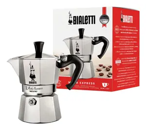 "Bialetti Moka Express" Moka puodas 0,06 l, aliuminis, juodas