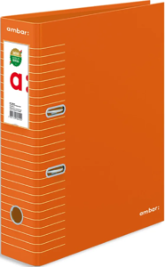 A4 Lever Arch File Ambar Stripes Orange