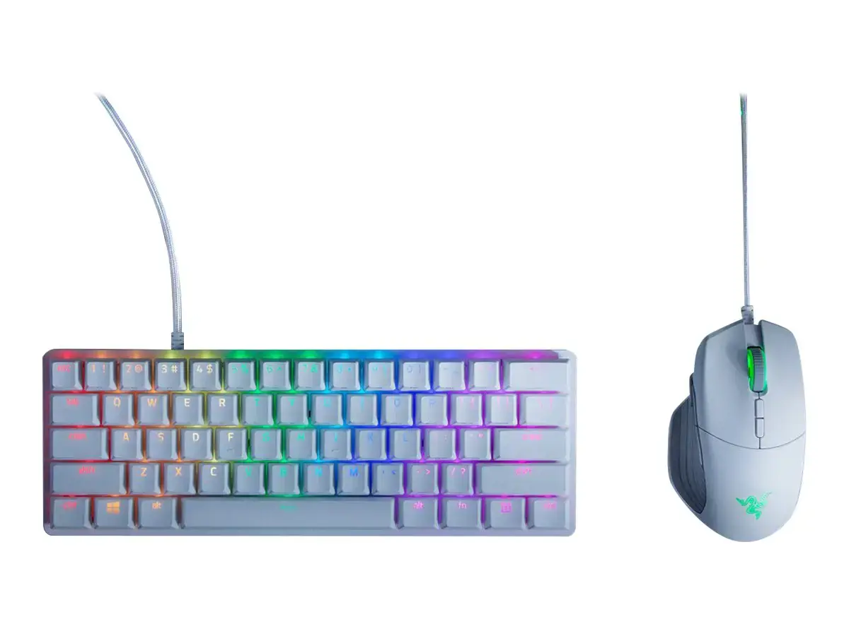 RAZER Huntsman Mini - Mercury Ed. Raudonas jungiklis - JAV išdėstymo klaviatūra