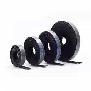 Vention Cable Tie 1M Black, Kabliukų ir kilpų kabelių rišiklis, nailonas, juodas, 1000 mm, 11 mm, 1…