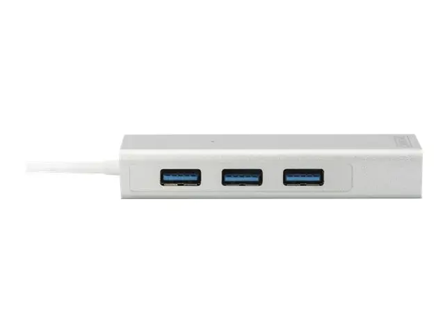 DIGITUS USB3.0 3 prievadų šakotuvas ir GLAN adapteris 3xUSB A/F 1xUSB A/M 1xRJ45 LAN