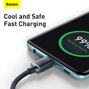 Baseus Crystal Shine Series cable USB cable for fast charging and data transfer USB Type C - USB Type C 100W 2m black (CAJY000701)
