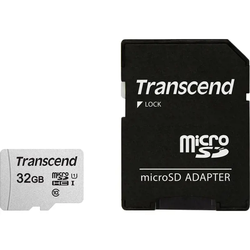 TRANSCEND 32GB UHS-I U1 microSD su adapteriu