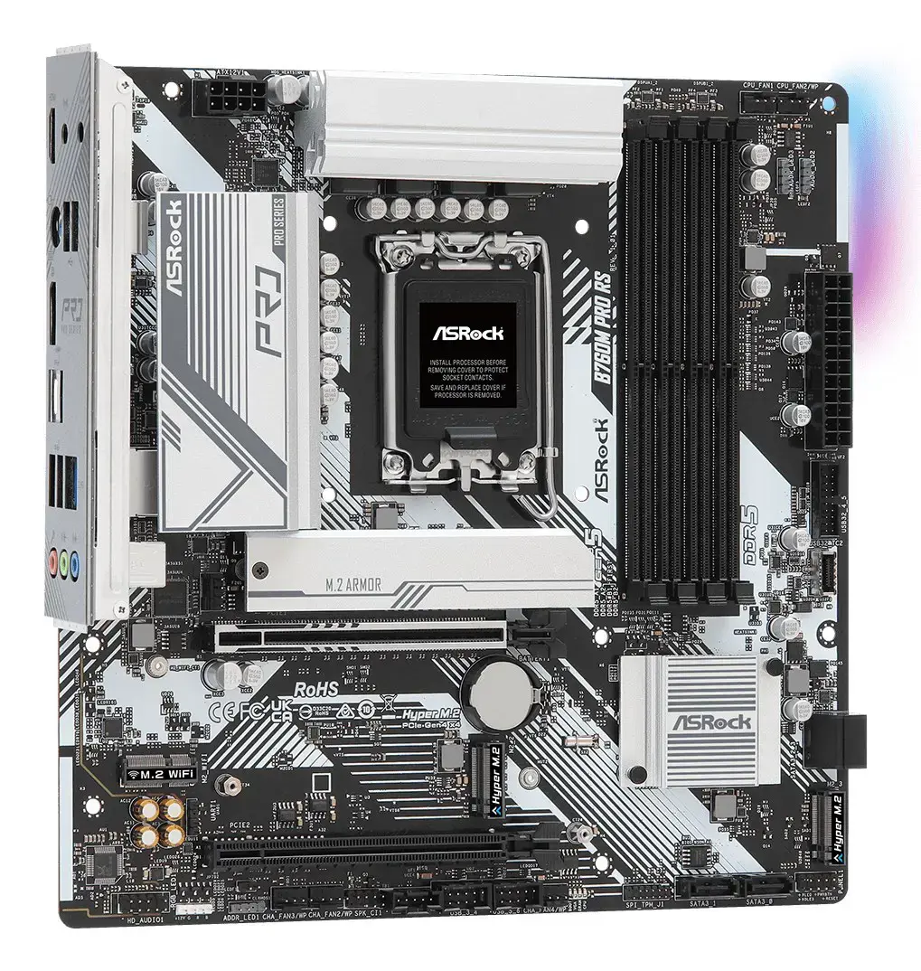 ASROCK B760M PRO RS LGA1700 mATX 4x DDR5 PCIe 5.0 x16 2.5G LAN