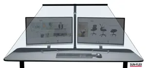 Stalinis šviestuvas SUN-FLEX®SCREENLITE, ekranui apšviesti, juodas