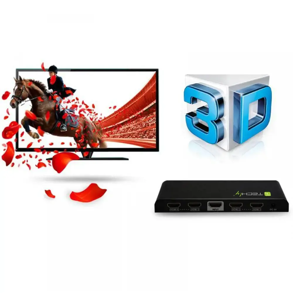 TECHLY 306653 Techly Audio/Video splitter HDMI 1/4 4K 2K 3D