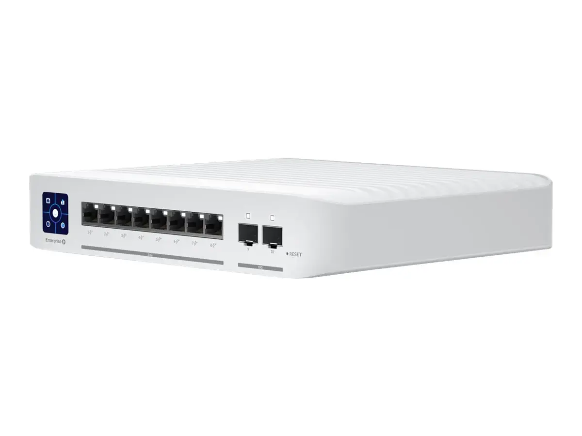 UBIQUITI USW-ENTERPRISE-8-POE UNIFI SWITCH 8x 2.5GB/S RJ45 POE+ 2x 10GB/S SFP+ TOUCHSCREEN IŠ VISO 120W