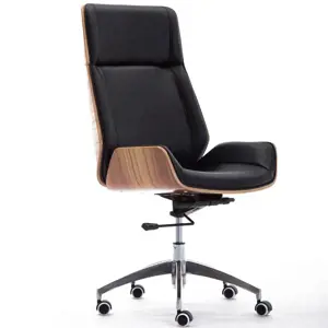 Topeshop FOTEL ARON ORZECH CZARNY biuro/kompiuterio kėdė