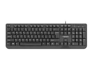 NATEC NKL-0967 "Natec" klaviatūra TROUT SLIM, USB, JAV išdėstymas, juoda
