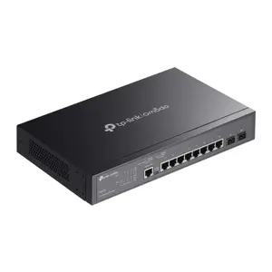 "TP-Link JetStream" 8 prievadų "Gigabit L2" valdomas tinklo komutatorius su 2 SFP lizdais, valdomas, L2, Gigabit Ethernet (10/100/1000), dvipusis, montuojamas į stovą, 1U