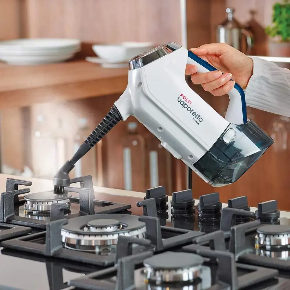 "Polti Vacuum" garų šluota su nešiojamuoju garų valytuvu PTEU0299 Vaporetto 3 Clean_Blue Galingumas 1800 W, vandens bako talpa 0,5 l, balta/mėlyna