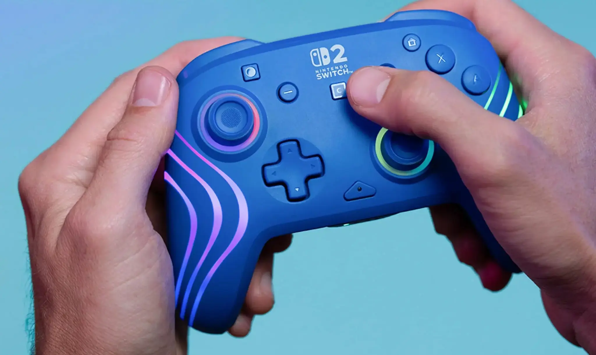 Turtle Beach wireless controller Afterglow Wave Nintendo Switch 2, blue
