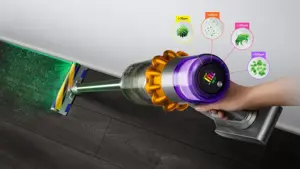 Dyson V15 Detect Absolute Belaidis dulkių siurblys, Nickel/Yellow